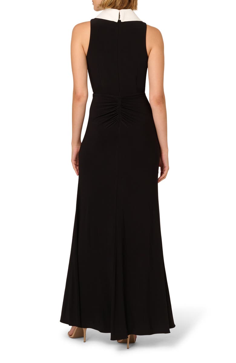 Adrianna Papell Shawl Collar Jersey Faux Wrap Gown, Alternate, color, 