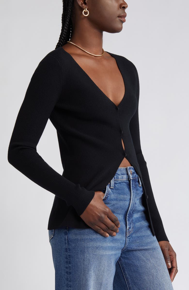 Open Edit Luxe Sculpt Cardigan, Alternate, color,