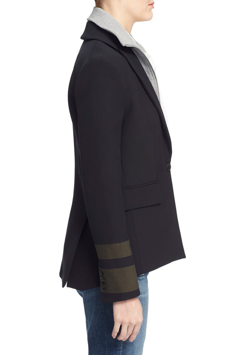 Cutaway Jacket with Removable Knit Dickey, Alternate, color, NAVY/ ARMY