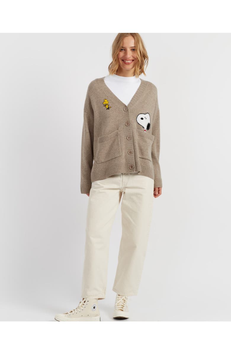 Chinti
Parker Wool-Cashmere Peek Pocket Cardigan, Alternate, color, Warm Oatmeal