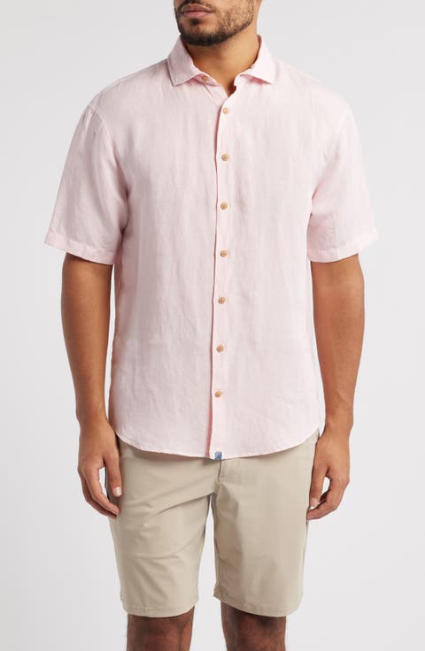 Gianna Hangin' Out Short Sleeve Linen & Lyocell Button-Up Shirt