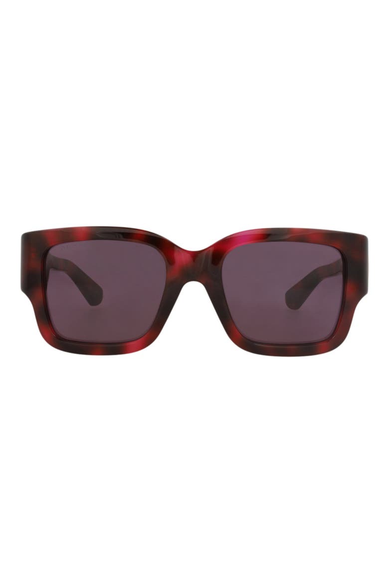 52mm Square Sunglasses, Main, color, HAVANA HAVANA VIOLET