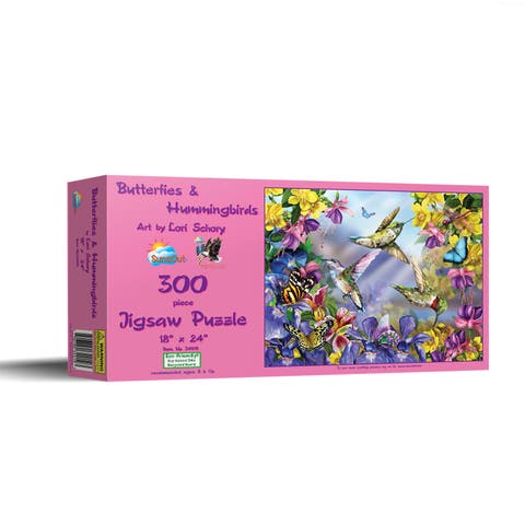 Butterflies    Hummingbirds 300 piece Jigsaw Puzzle for Adults