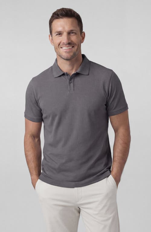 Jack Archer Clubhouse Pique Polo In Gray