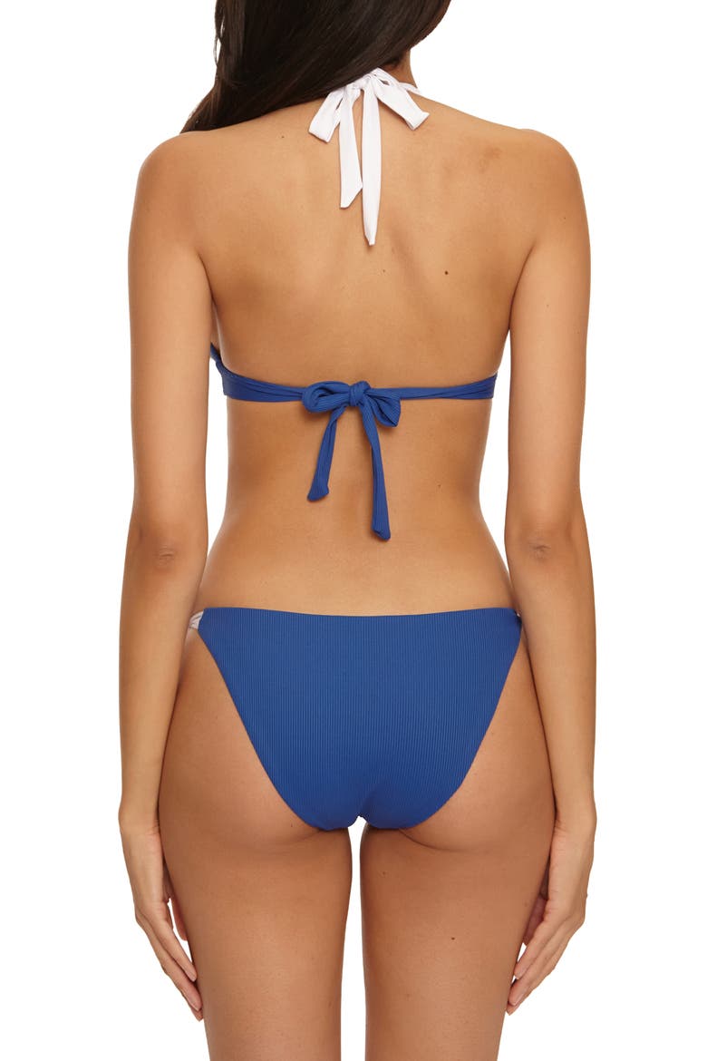 Yacht Club Halter Bikini Top, Alternate, color, NAVY