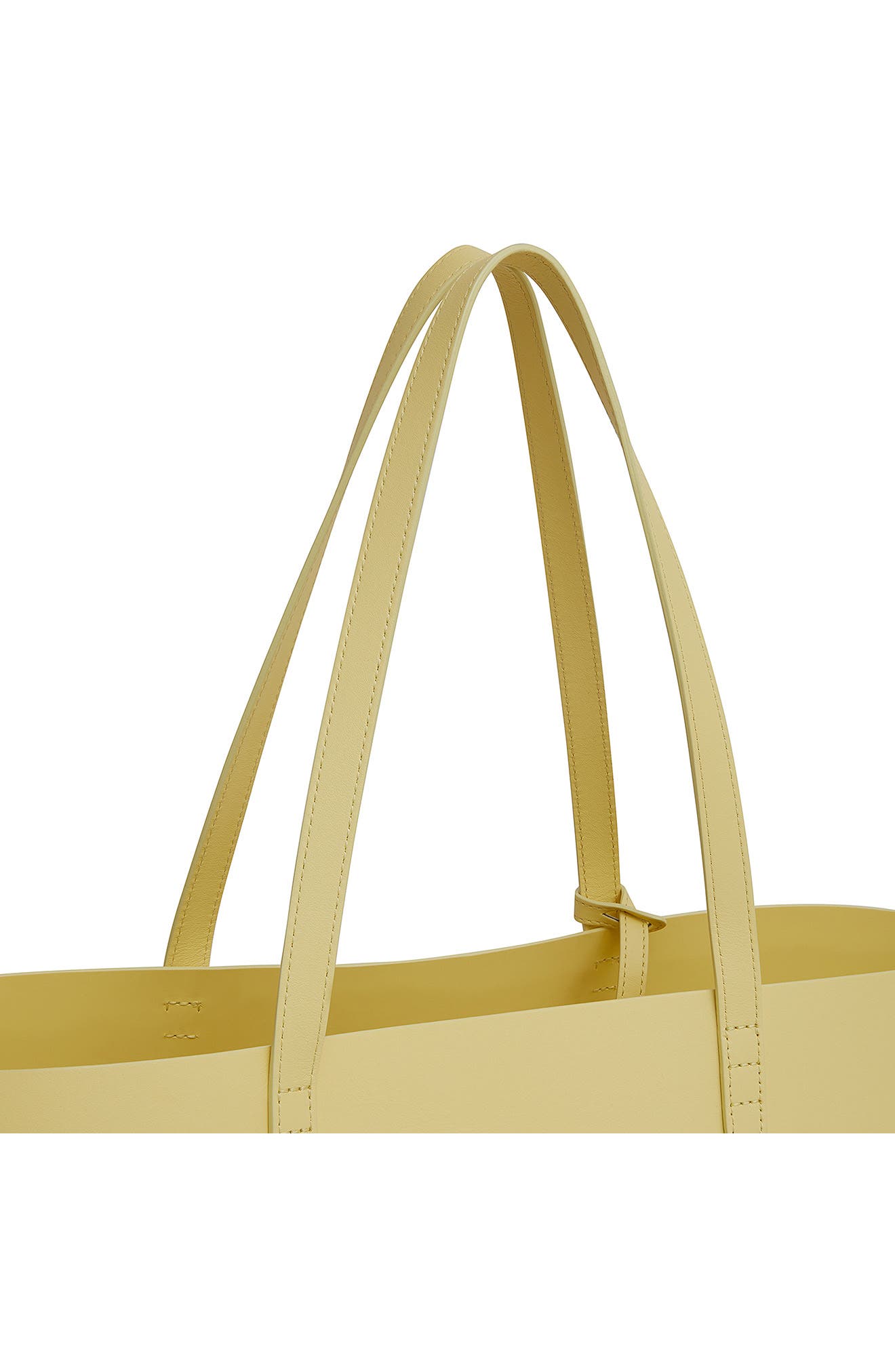 Mansur Gavriel Large Leather Tote, Alternate, color, Banana