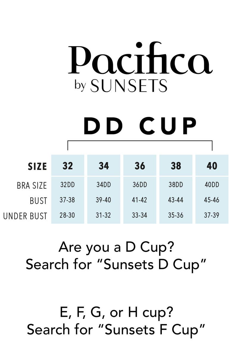 Pacifica by Sunsets Emery Underwire Bikini Swimsuit Top - DD Cup, Alternate, color, Jade Jewel Lurex