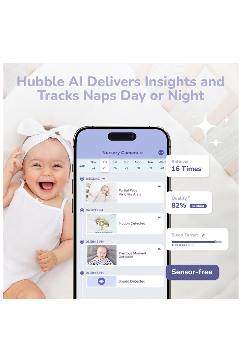 GoBaby AI Portable Twin Baby Monitor, Alternate, color, WHITE