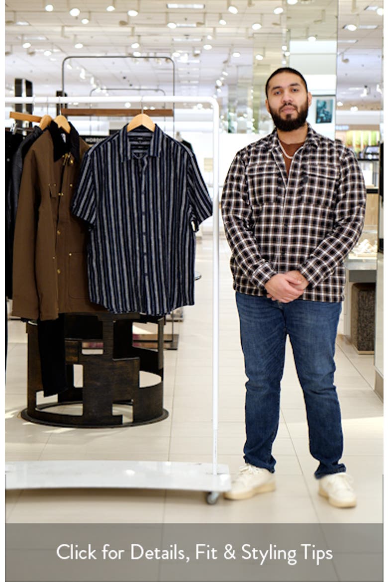 Stripe Classic Fit Short Sleeve Button-Up Shirt video