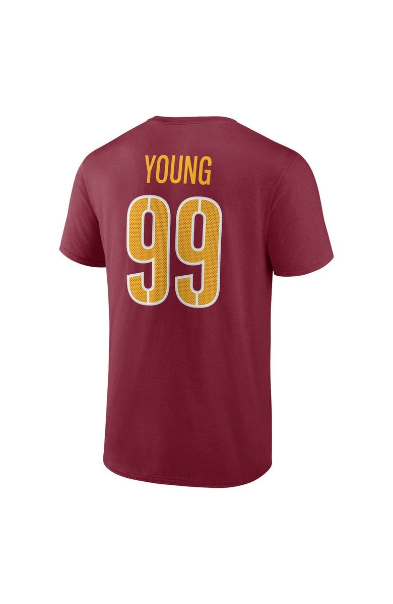 FANATICS Men's Fanatics Branded Chase Young Burgundy Washington Commanders Player Icon Name & Number T-Shirt, Alternate, color, 
