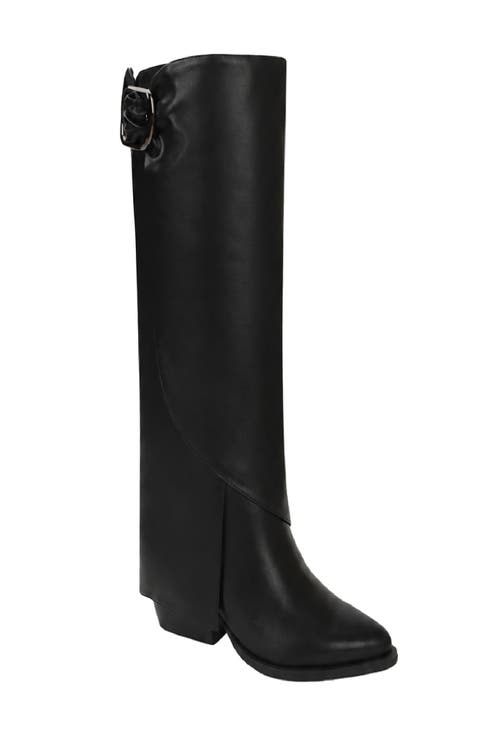 Gabriel Foldover Tall Faux Leather Boot