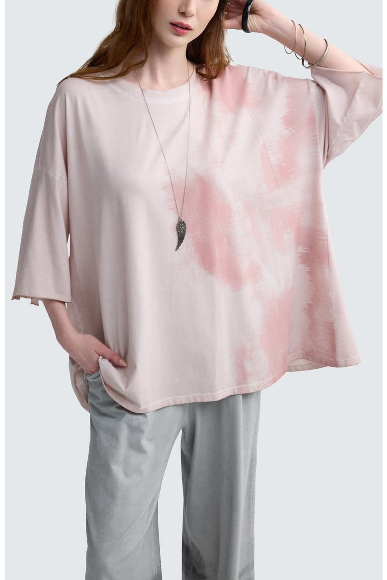 Thalia Garment-Dyed Top, Alternate, color, Rose Quartz
