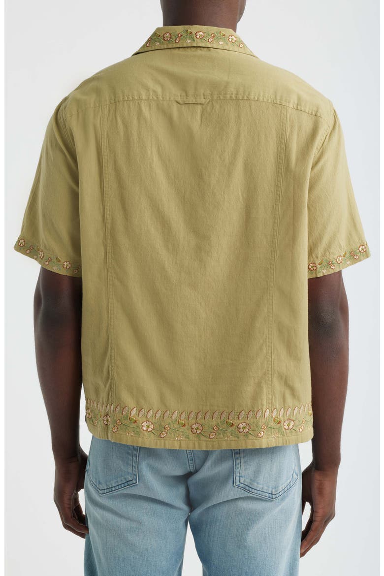 Augusta Embroidered Short Sleeve Shirt, Alternate, color, OLIVE