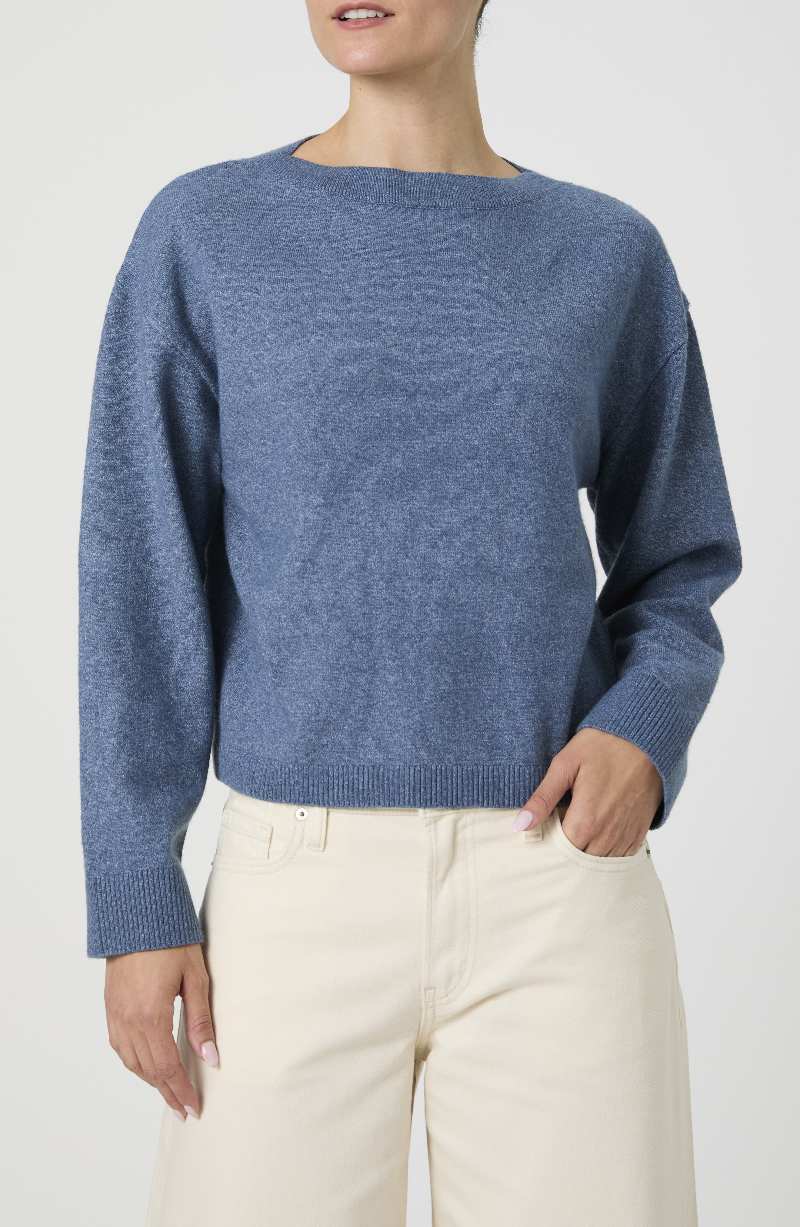French Connection Boat Neck Drop Shoulder Sweater
