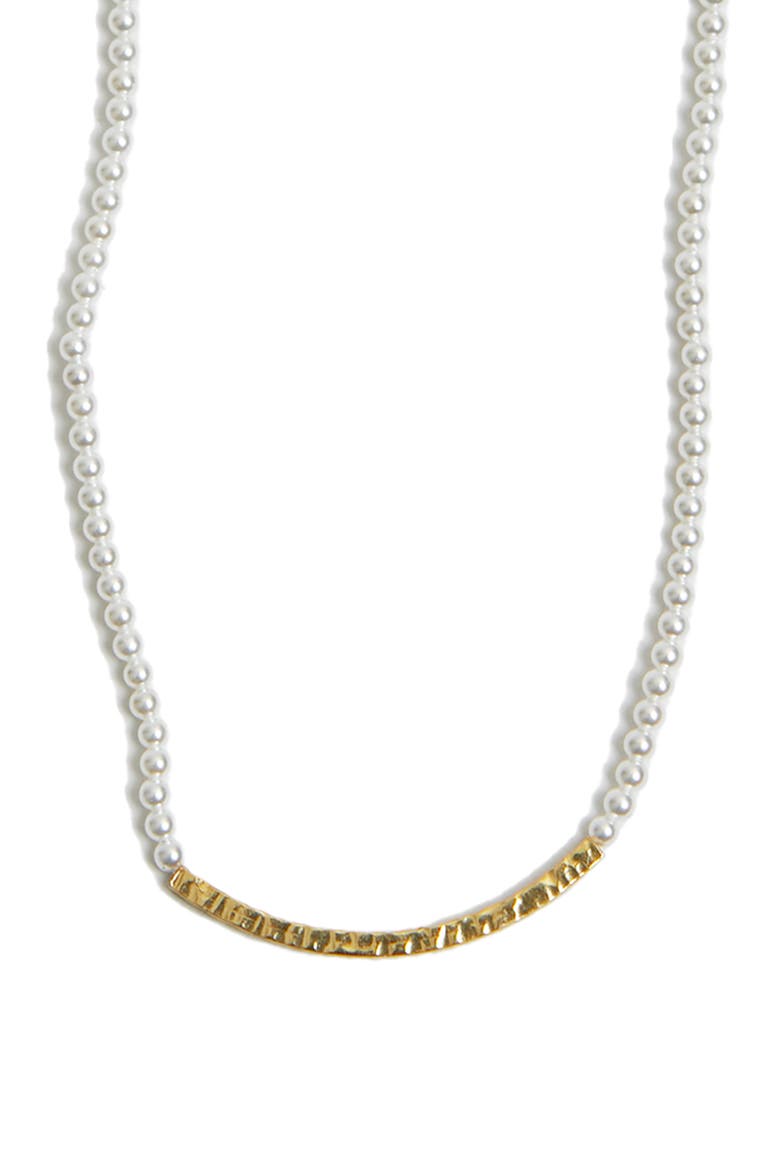 Freshwater Pearl Bar Necklace, Alternate, color, GOLD