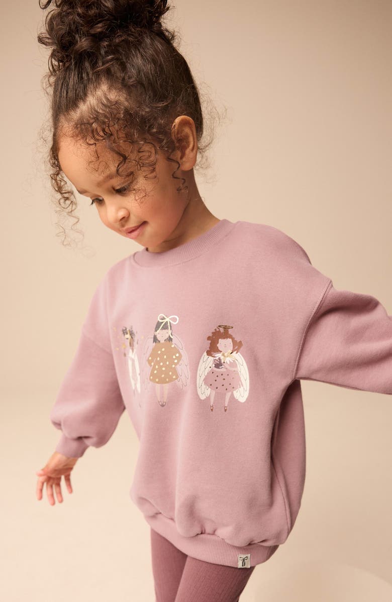 NEXT Kids' Fairy Trio Graphic Sweatshirt & Leggings Set, Alternate, color, 