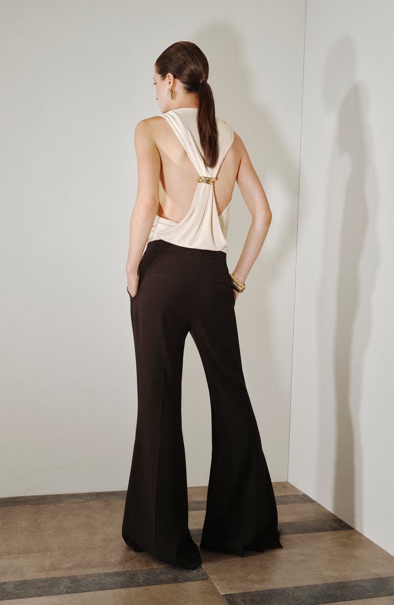MANGO Flowy Slit Flare Pants, Alternate, color, 