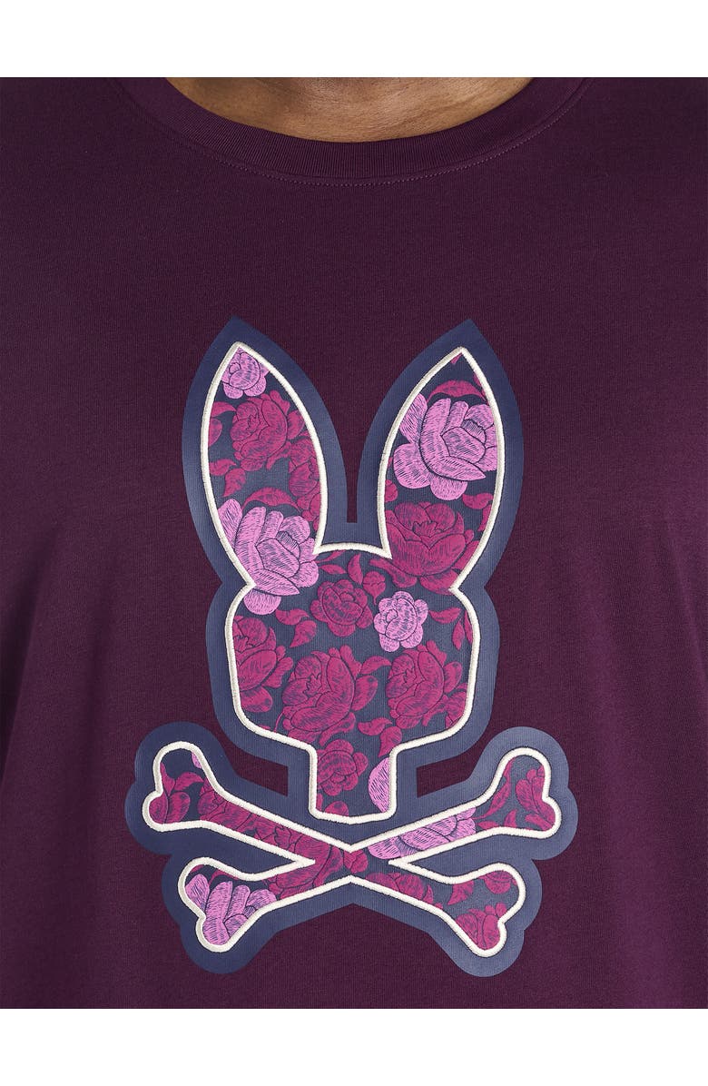Psycho Bunny Big & Tall Rowan Graphic Tee, Alternate, color, Potent Purple