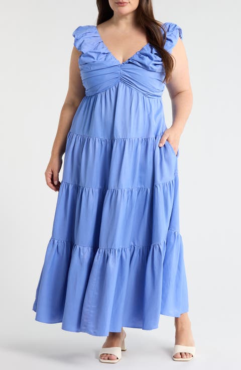 Ruffle Maxi Dress (Plus)