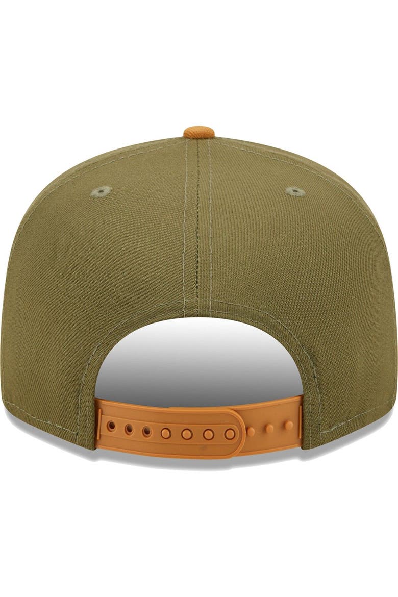 Men's New Era Olive/Brown Seattle Seahawks Two-Tone Color Pack 9FIFTY Snapback Hat, Alternate, color, Olive