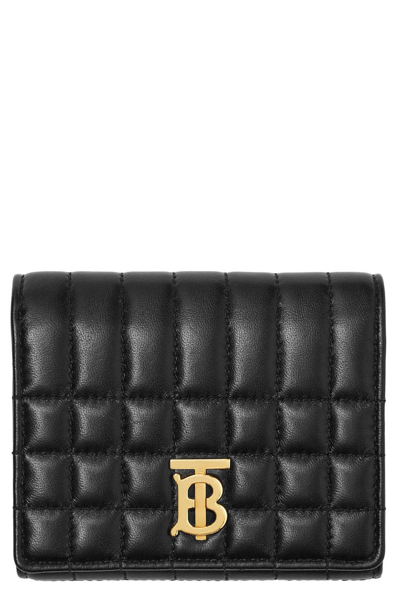Burberry Lola Quilted Leather Trifold Wallet, Main, color, 