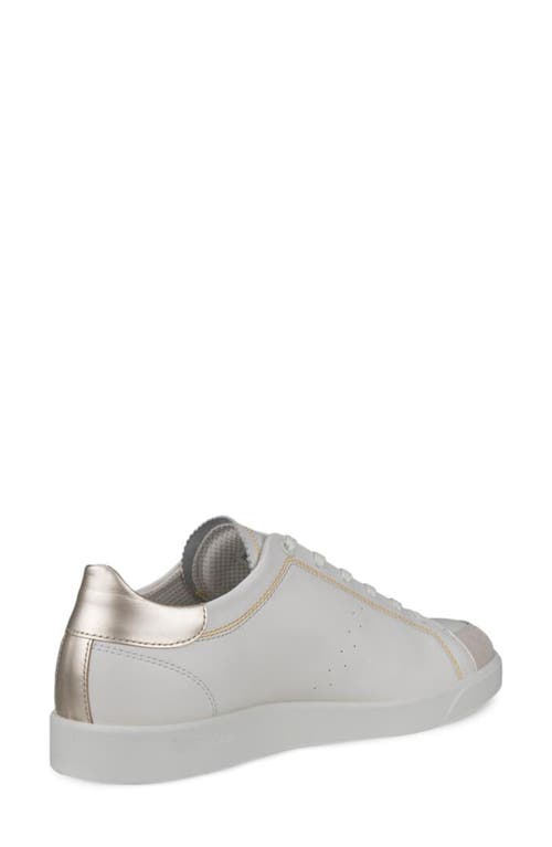 Ecco Street Lite Low Top Sneaker In Shadow White/pure White Gold