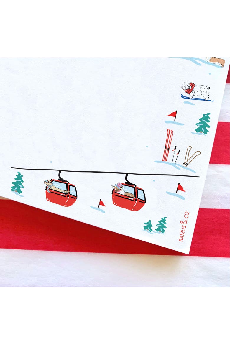 Ski Dogs Notepad 6" x 6" Square Notepad, Alternate, color, Multi-Pack