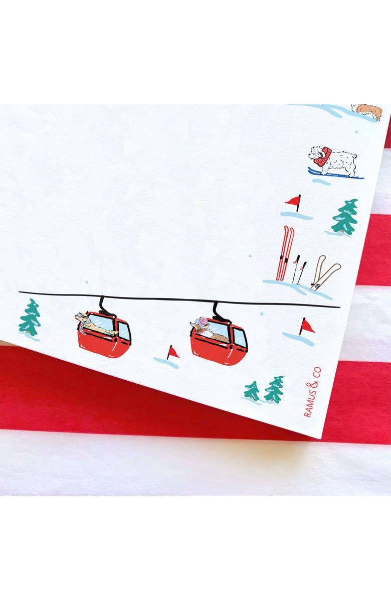Ramus & Co Ski Dogs Notepad 6" x 6" Square Notepad, Alternate, color,
