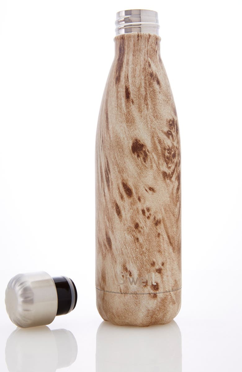 S'well 'Blonde Wood' Stainless Steel Water Bottle, Alternate, color,