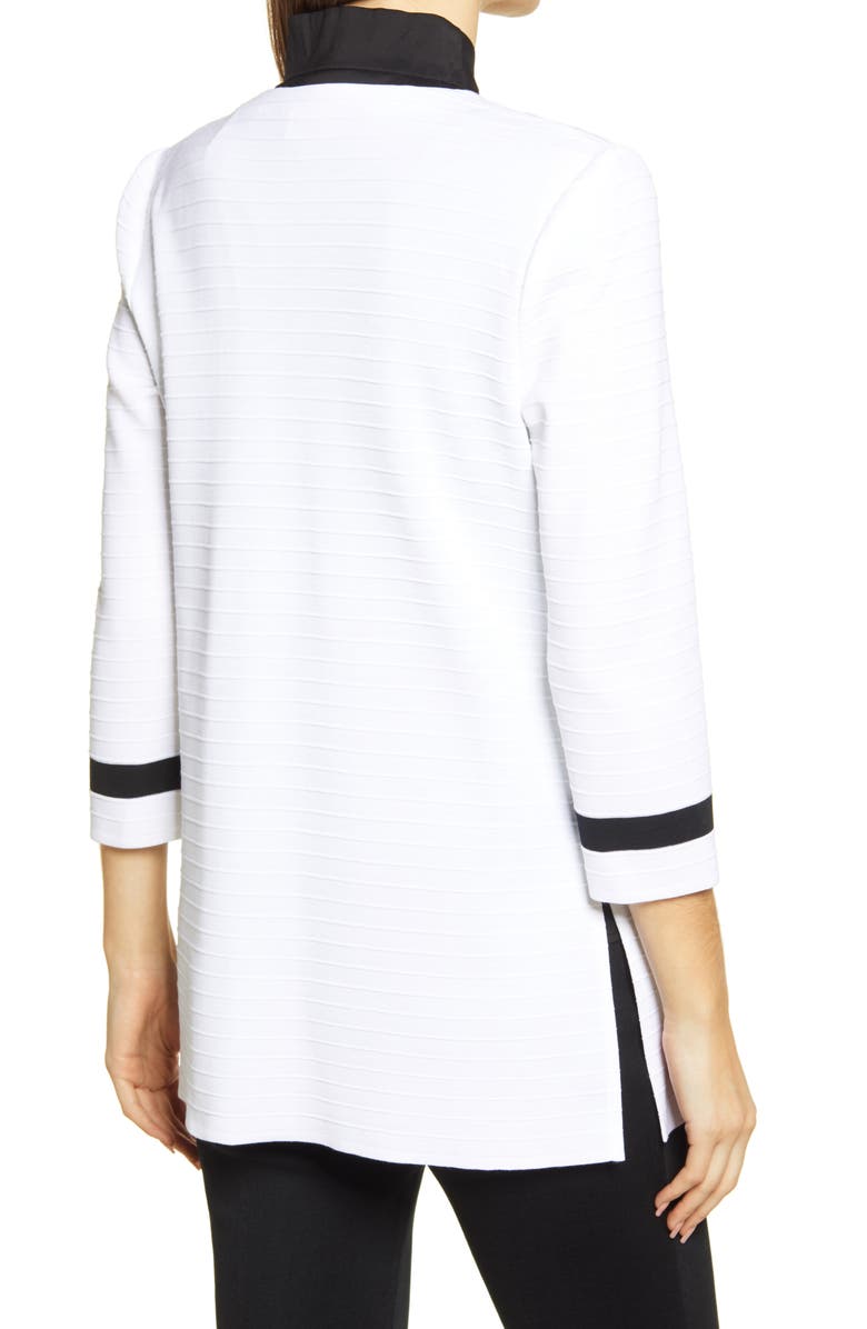 Ming Wang Texture Stripe Knit Jacket, Alternate, color, 