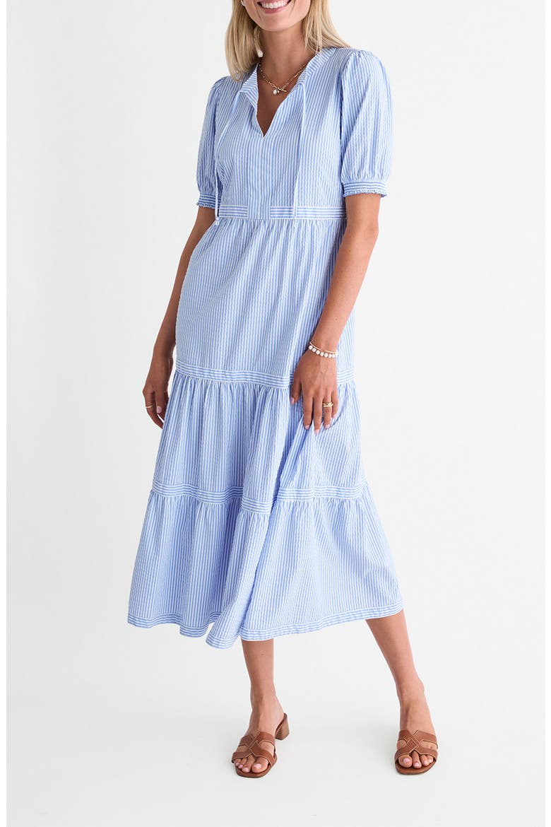 Harbor Midi Dress, Main, color, BREAKER BLUE/ WHITE