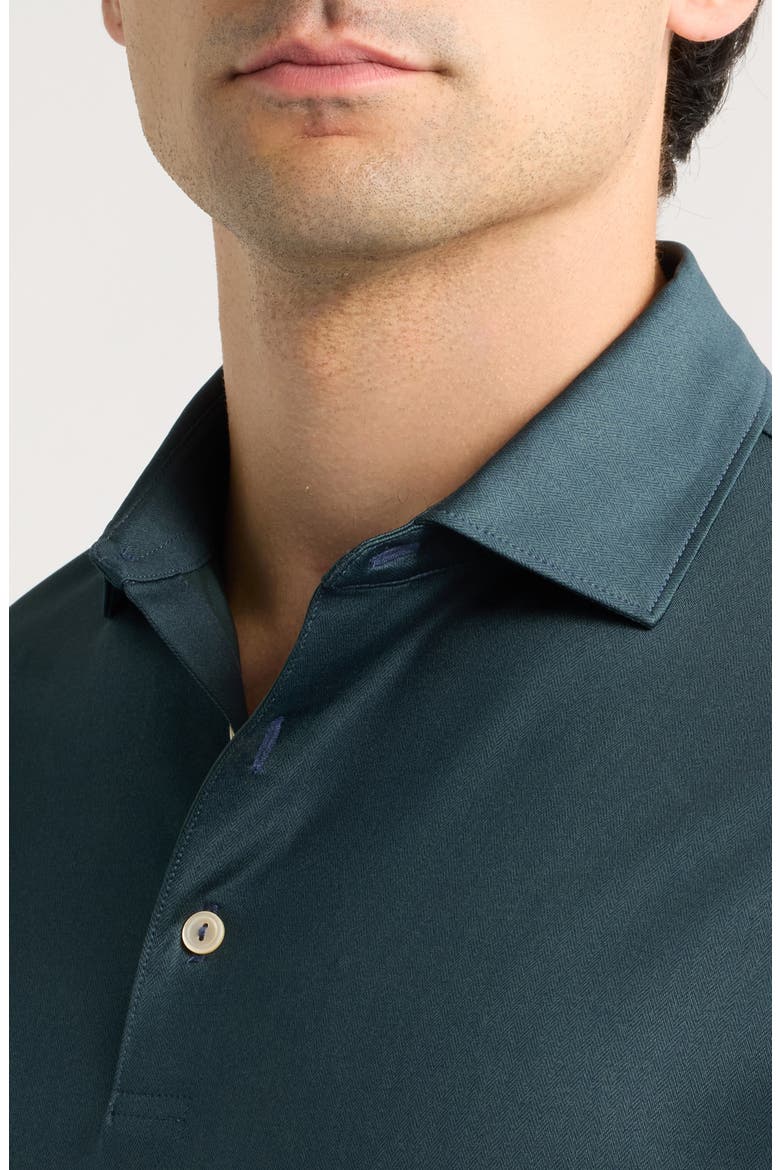 Herringbone Summer Comfort Performance Jersey Polo, Alternate, color, NAVY