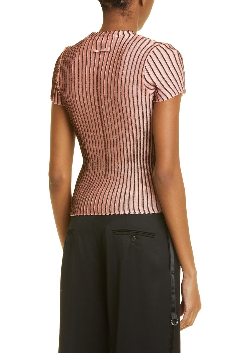 Jean Paul Gaultier Body Morph Trompe l'Oeil Rib Sweater, Alternate, color, 