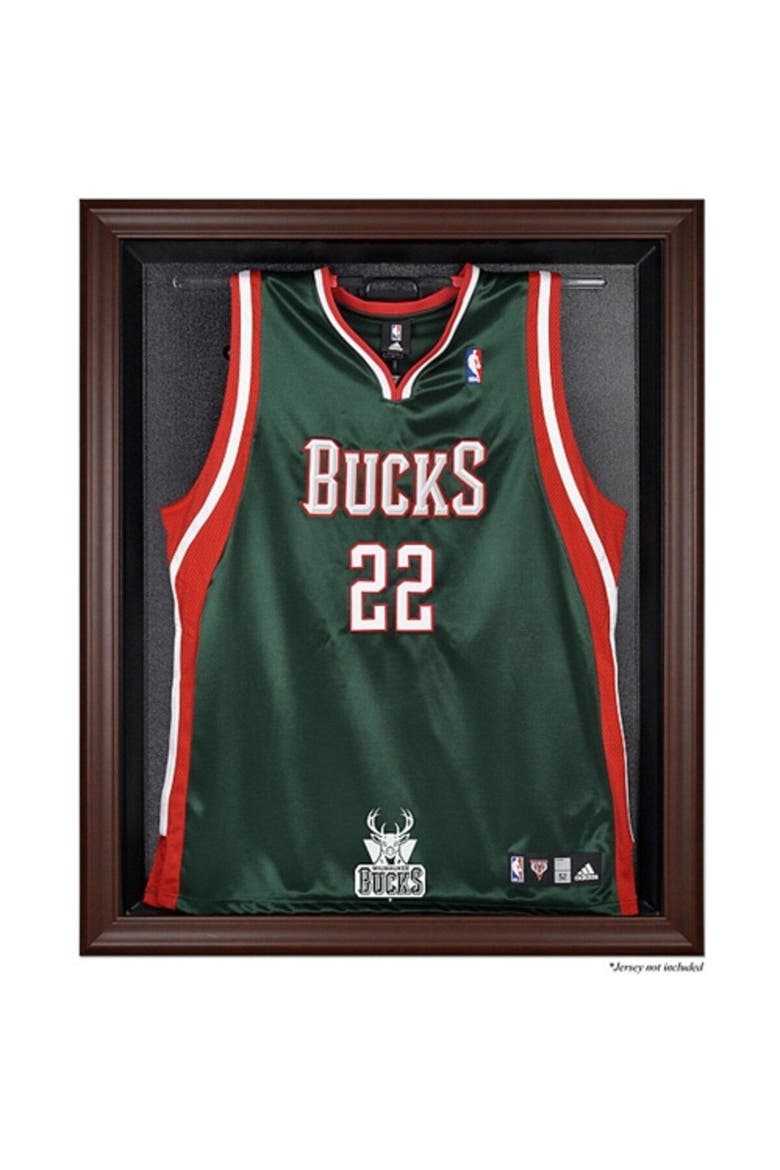 Milwaukee Bucks (2006-2014) Brown Framed Jersey Display Case, Main, color, Brown