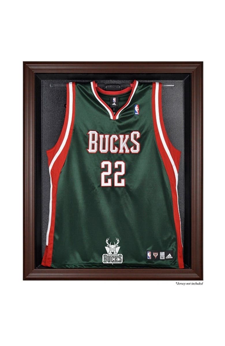 FANATICS AUTHENTIC Milwaukee Bucks (2006-2014) Brown Framed Jersey Display Case, Main, color, 