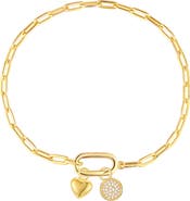 CANDELA JEWELRY Paper Clip Link Charm Bracelet