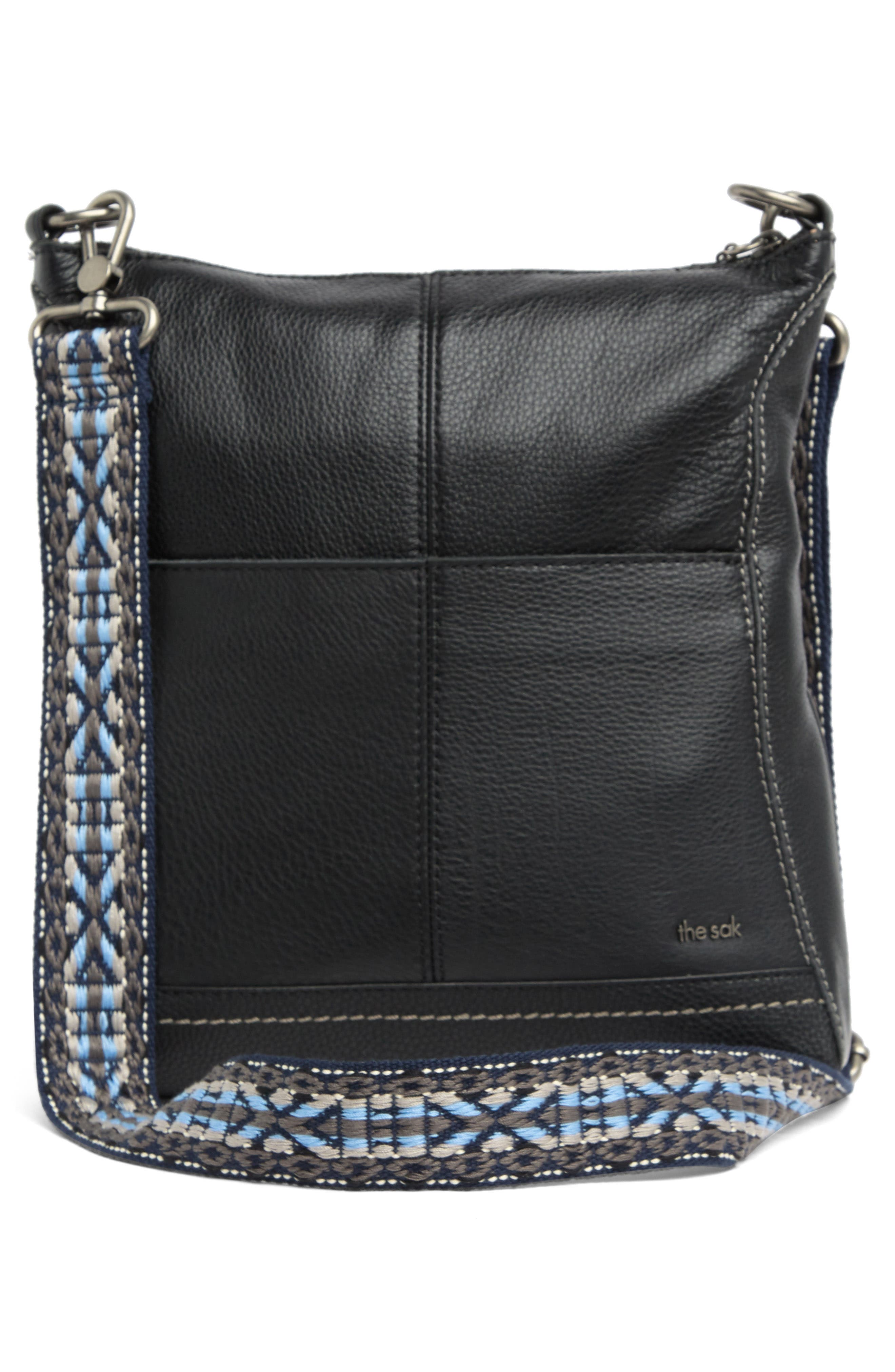Lucia Crossbody Leather Bag, Alternate, color, Black