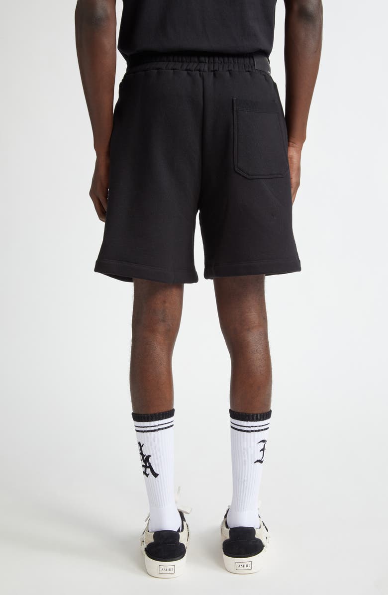 AMIRI Core Logo Cotton Knit Shorts, Alternate, color, Black