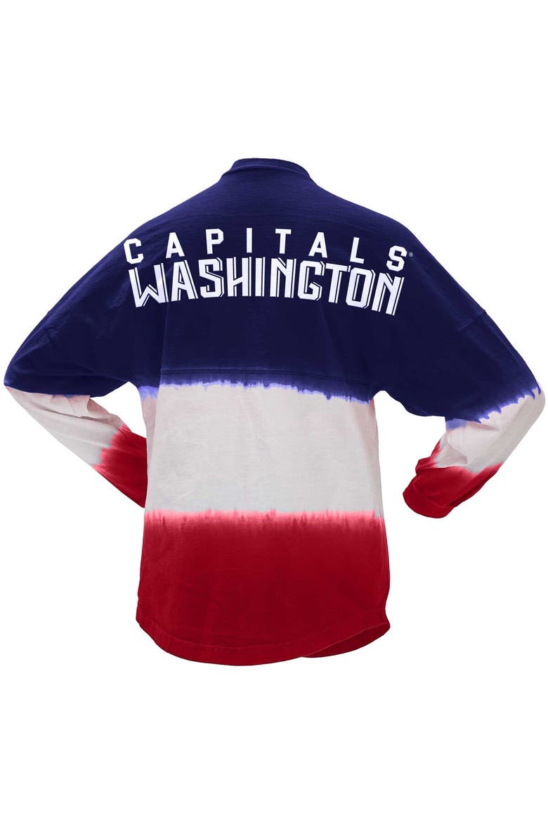 Women's Fanatics Branded Navy/Red Washington Capitals Ombre Long Sleeve T-Shirt, Alternate, color, Navy