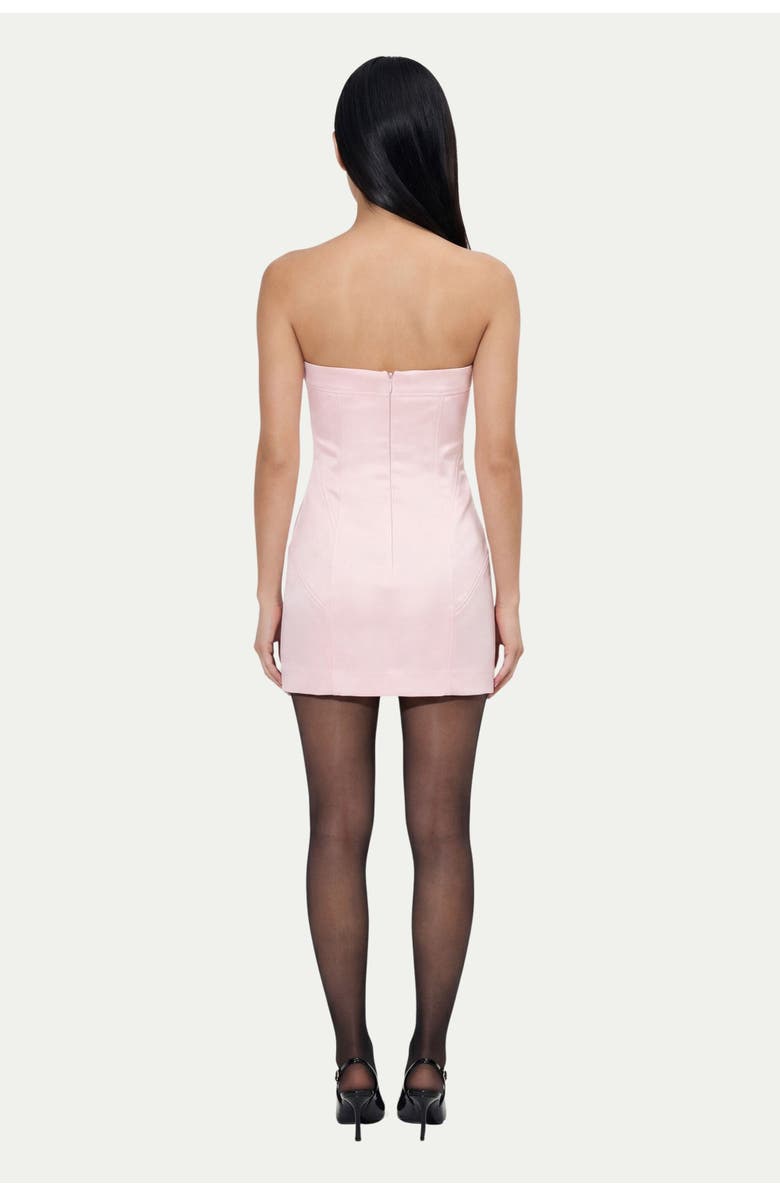 MissPap Premium Panelled Bonded Satin Mini Dress, Alternate, color, Pink