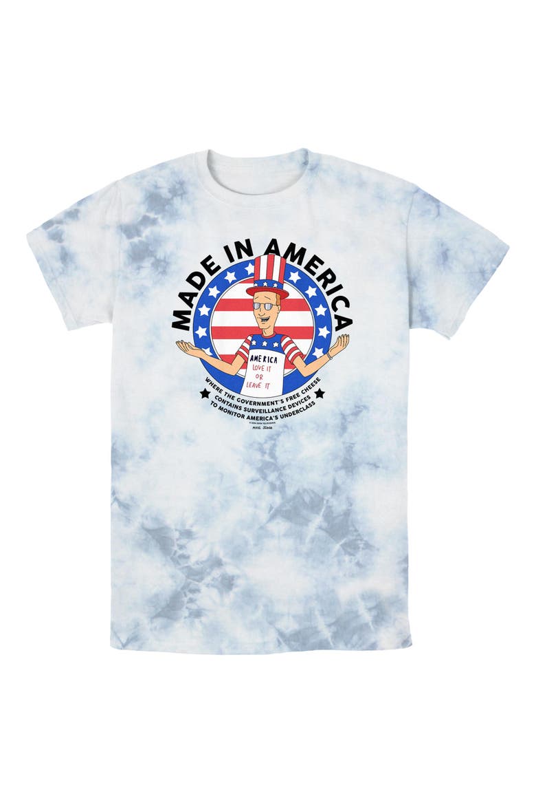 Men's King of the Hill Dale Gribble Made in America  Graphic T-Shirt, Main, color, White/Blue