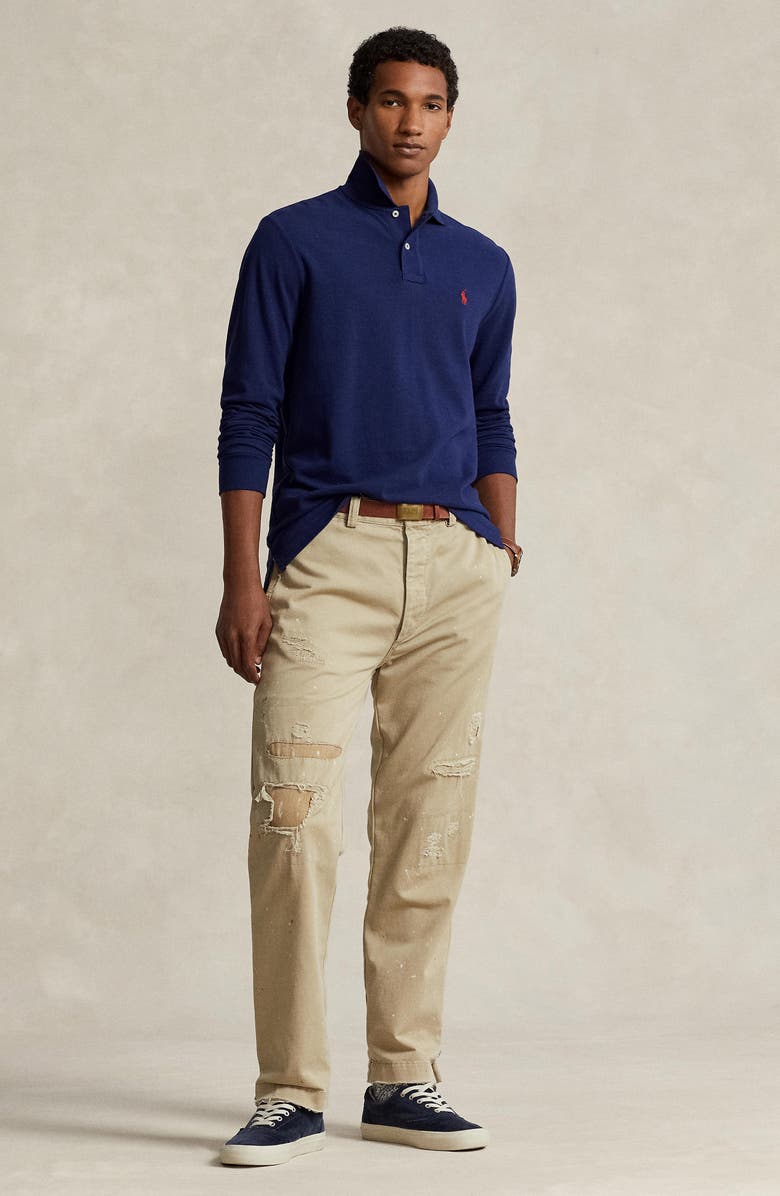 Polo Ralph Lauren Cotton Piqué Long Sleeve Polo, Alternate, color, 