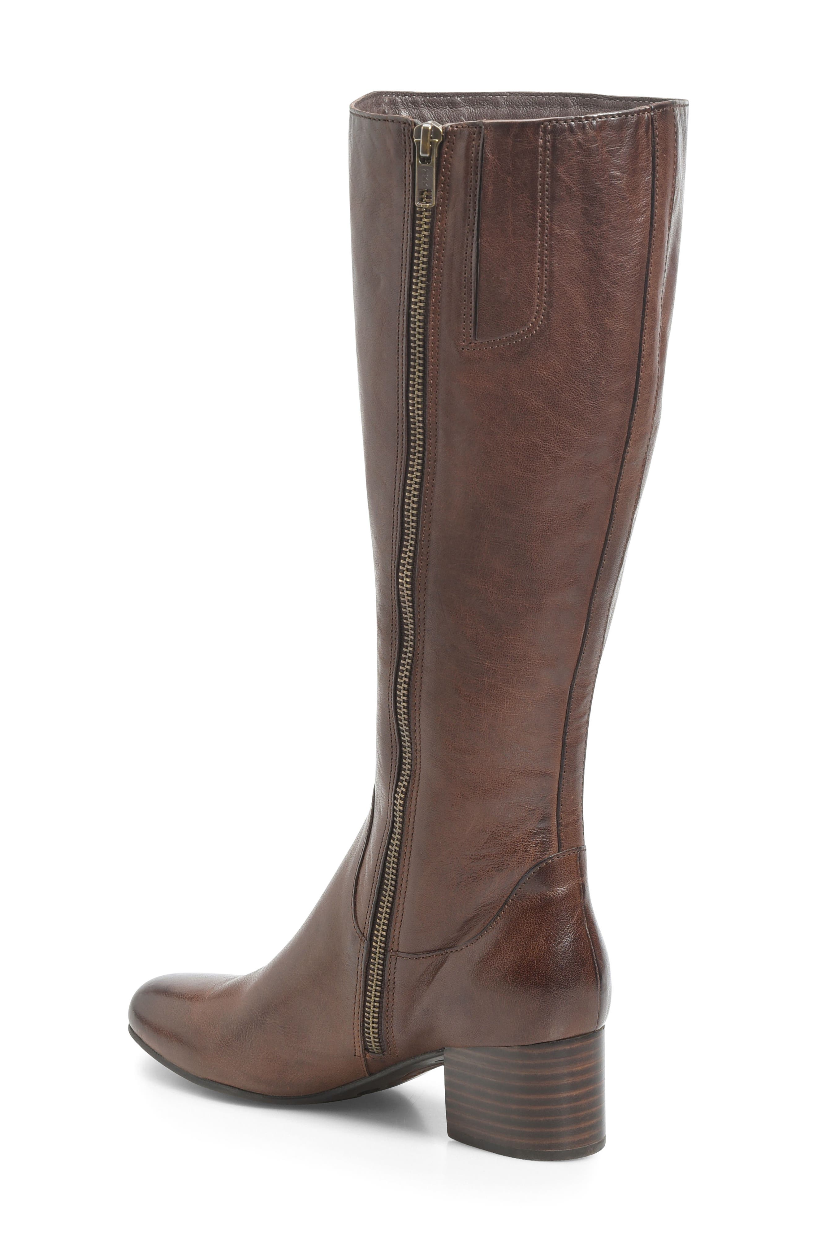 Avala Knee High Boot, Alternate, color, DARK BROWN LEATHER