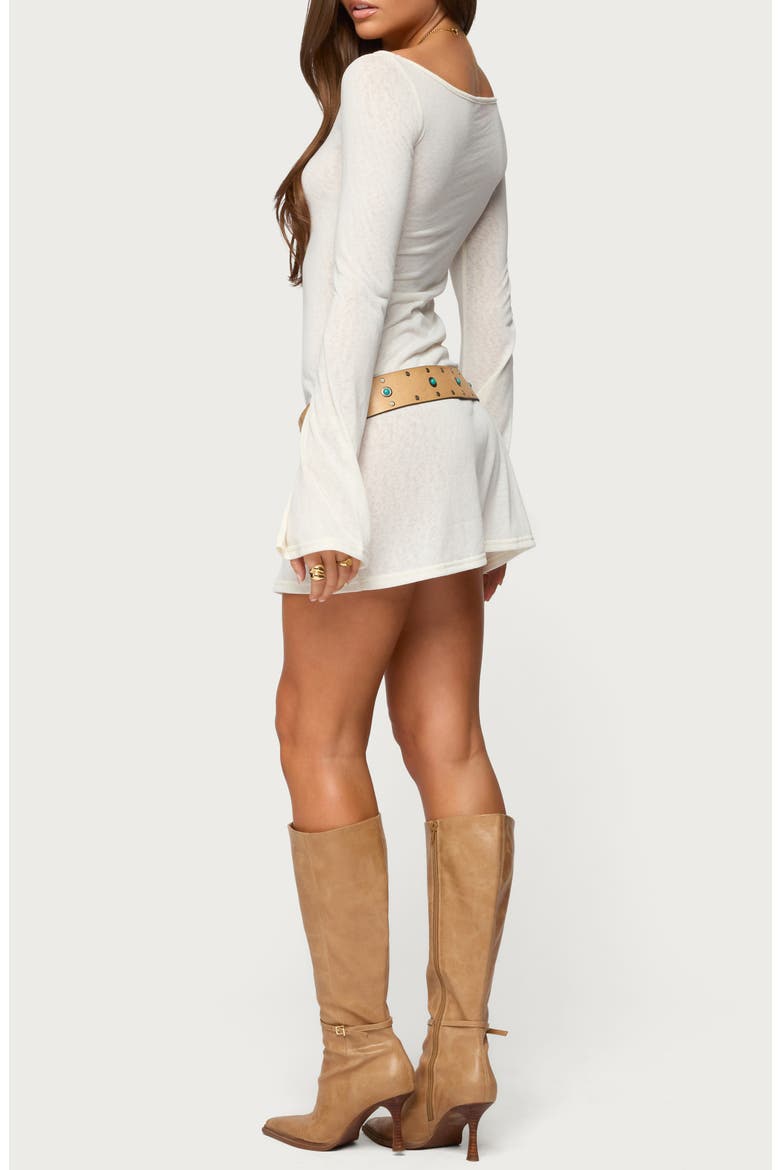 Noria Long Sleeve Minidress, Alternate, color, CREAM