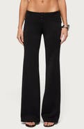 EDIKTED Katalia Sequin Waist Flare Pants