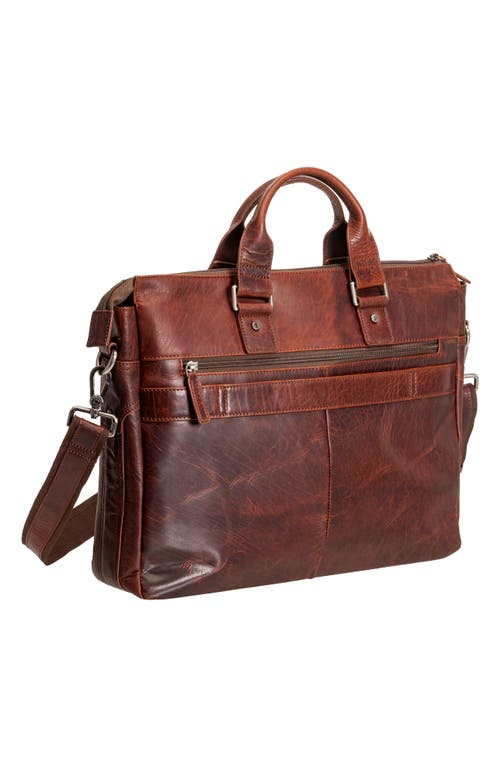 Mancini Leather Briefcase In Brown