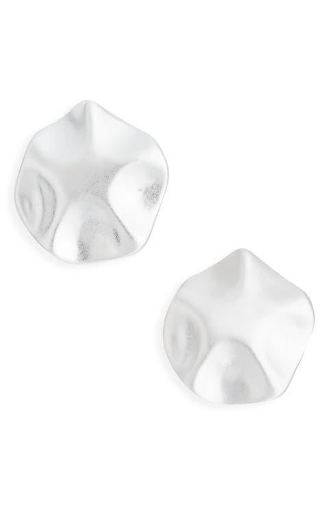 Textured Circle Clip-On Earrings