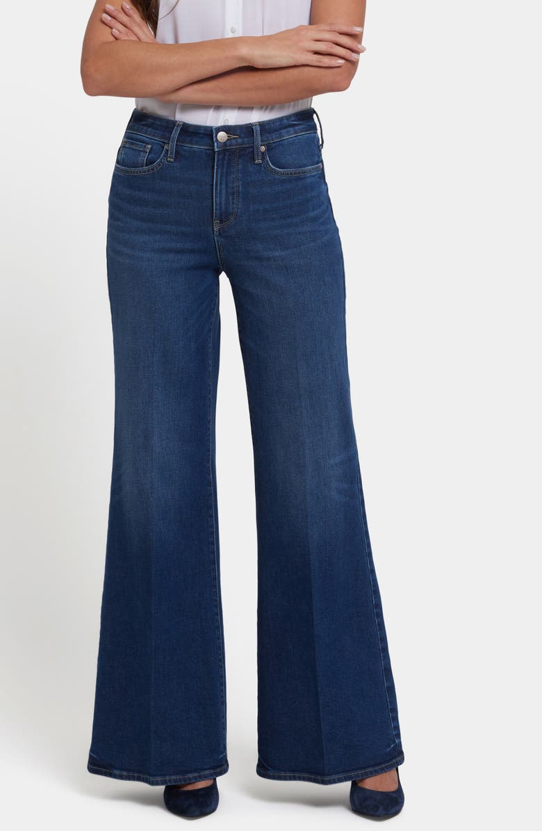 NYDJ Mia Palazzo High Waist Flare Jeans, Main, color, Vintage Lapis