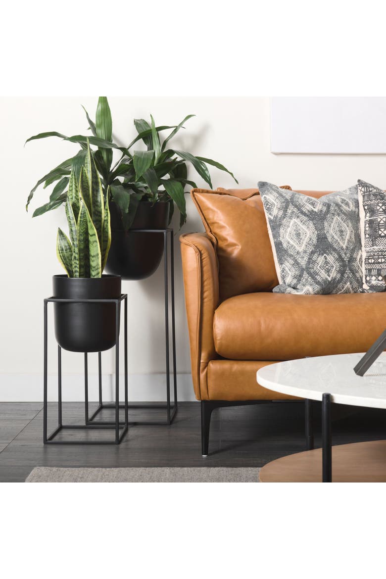 Bumble Set of 2 12L x 12W x 32H Plant Stands, Alternate, color, Black
