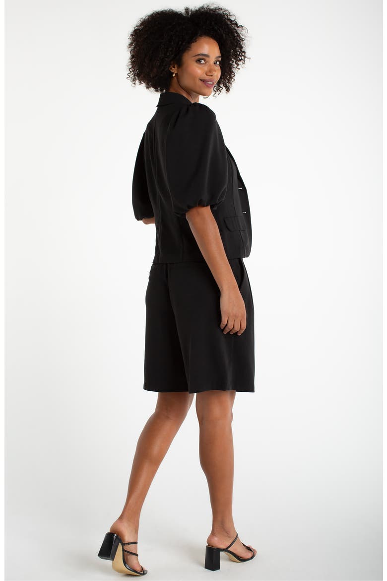Balloon Sleeve Blazer, Alternate, color, BLACK